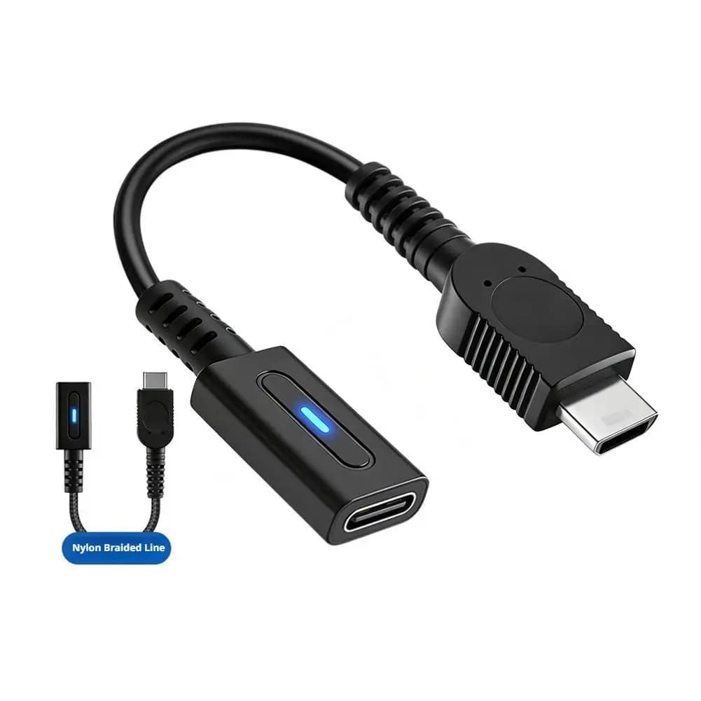 USB C Female For GBM Plug Convert Cable PD Charging Cable For Game Boy Micro Power Supply Cord With Instruct Light