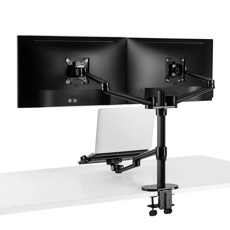 Laptop stand LCD monitor three-screen desktop desktop combination stand lifting rotating height-increasing