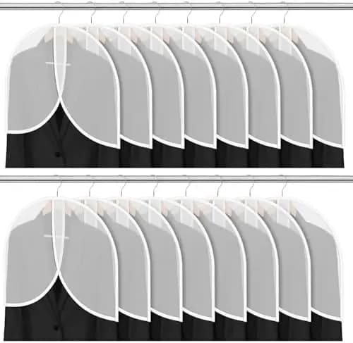 25 Copri Appendiabiti 24''X18'' - Coperture Antipolvere per Spalle di Abiti, Cappotti, Vestiti