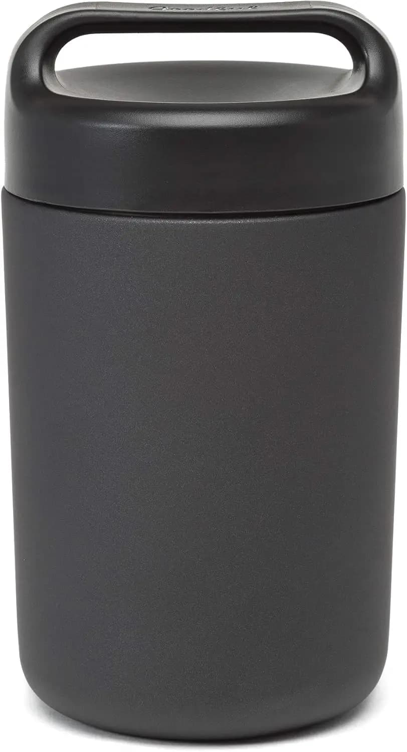 Goodful Stainless Steel Food Jar, Double Wall Vacuum Sealed Insulated Food Storage Container with Carry Handle Lid, 16-Ounce, Gray