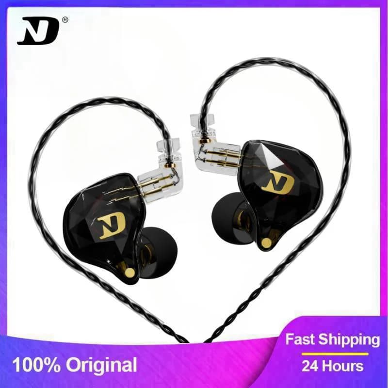 ND NX2 cuffie cablate stereo bass HIFI musica sport tappi auricolari microfono altoparlante cablato accessori adattatore per ridurre il rumore DJ