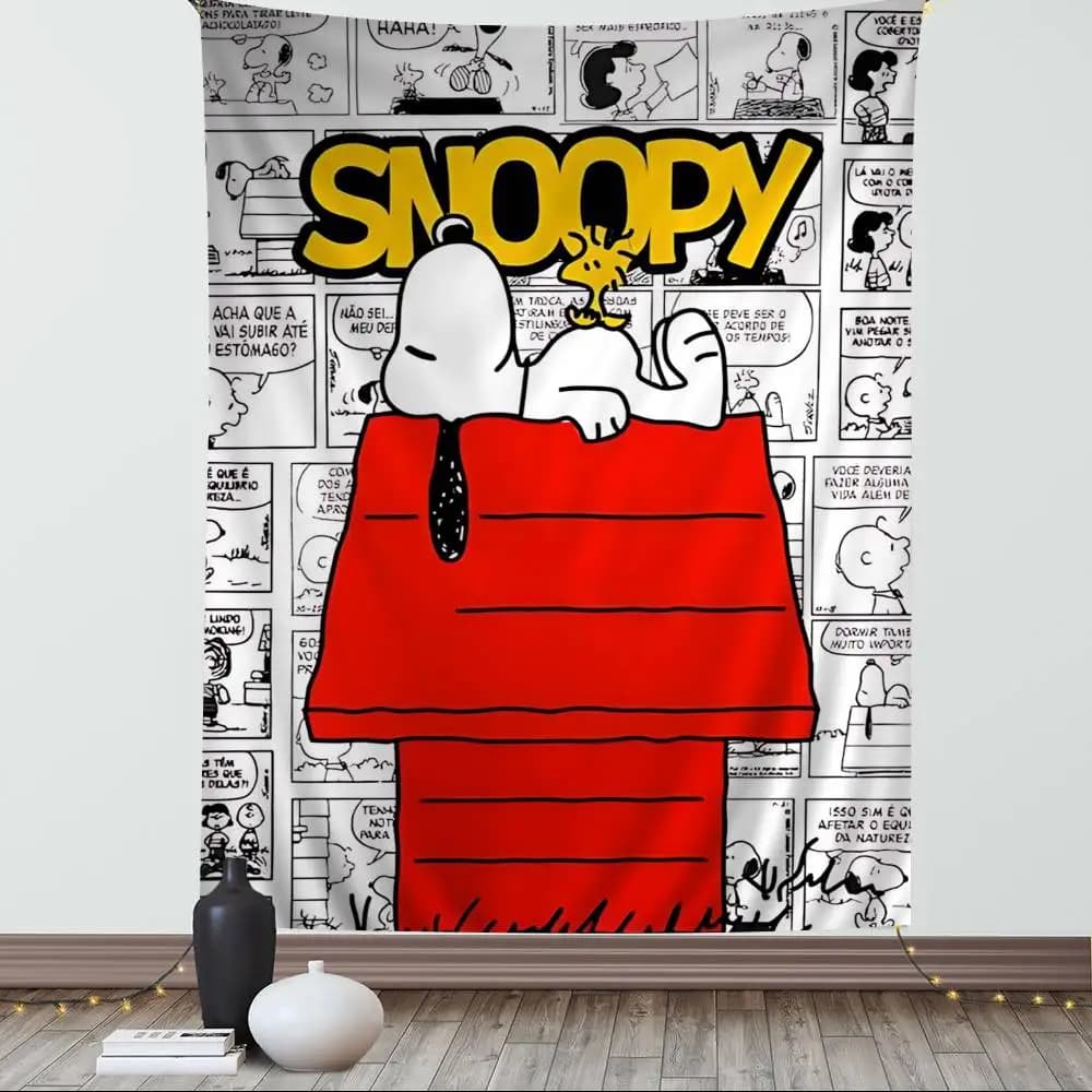 Classic Cartoon Cute S-Snoopy Anime Tapestry Hanging Tarot Hippie Wall Rugs Dorm Home Decor