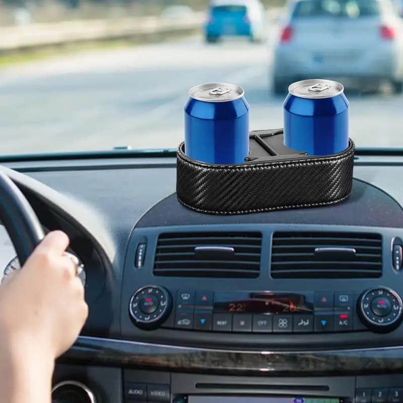 Portabicchieri per auto Portabevande doppio per auto Staffa fissa per bevande per auto Organizzatore per console per uso quotidiano in campeggio