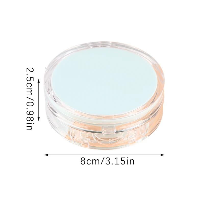 Compact portable cosmetic case reusable with air cushion with powder sponge, mirror and container for BB cream and foundation