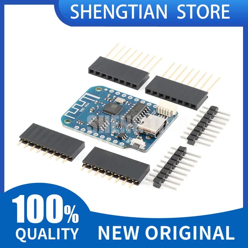 LOLIN D1 Mini V4.0.0 Scheda di Sviluppo WiFi Internet ESP8266 4MB Modulo di Sviluppo WiFi per Arduino IDE/MicroPython Porta Type-C