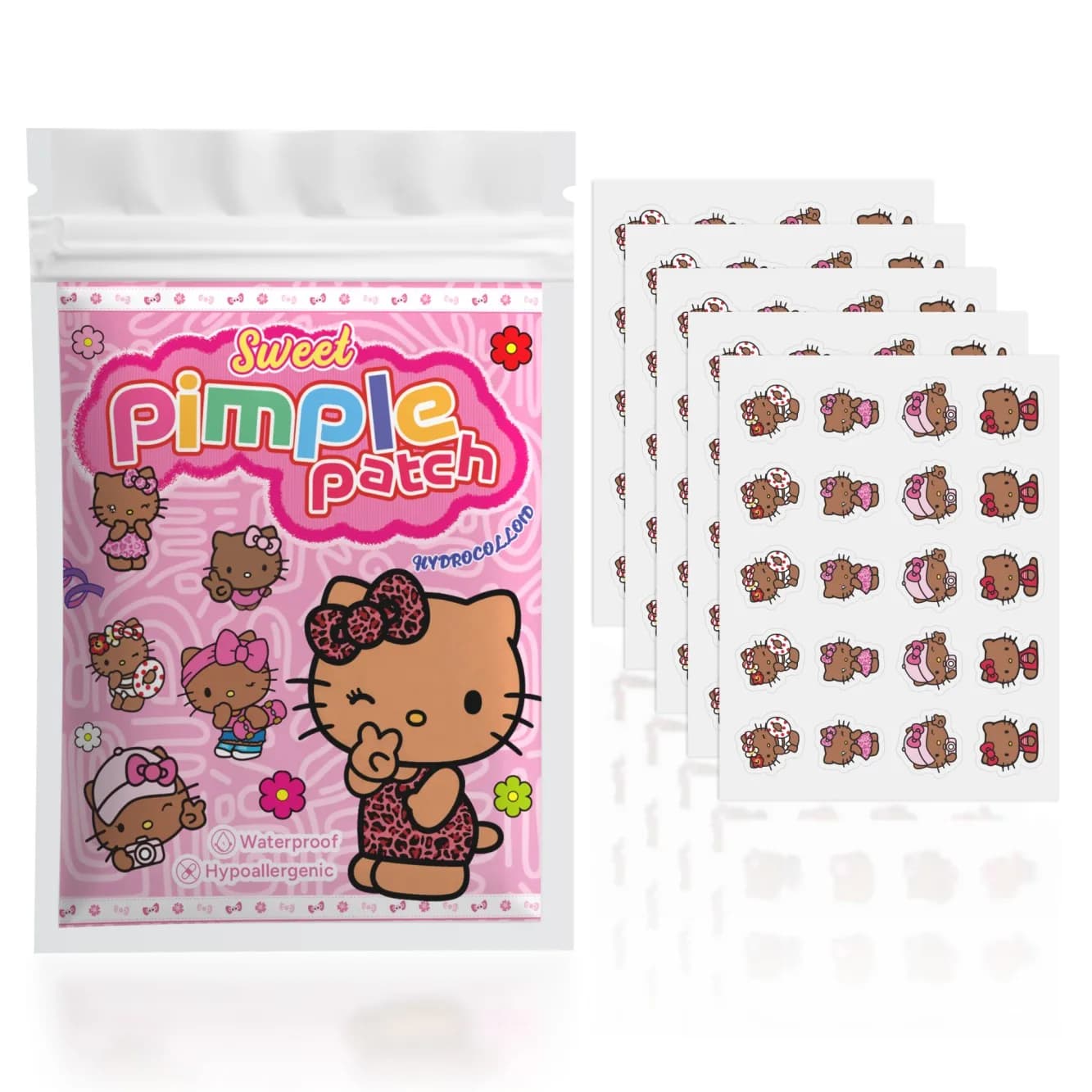 100 Pezzi Adesivi Hello Kitty per il Viso, Cerotti Idrocolloidali per Nascondere le Imperfezioni Invisibilmente