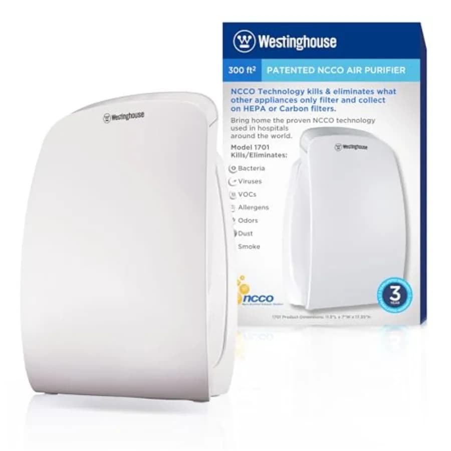 Purificatore d'Aria True HEPA 1701 - Tecnologia NCCO di Grado Medicale per la Casa, Rimuove Allergeni, Peli di Animali, Fumo e Odori