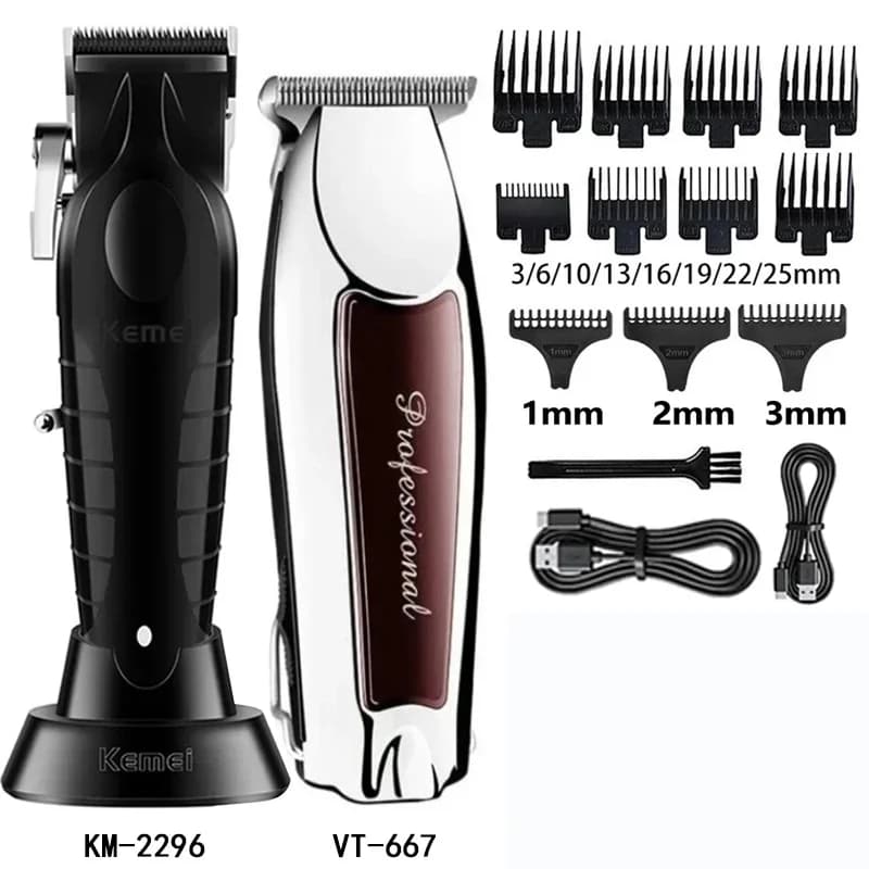 Kemei Electric Haircut, Razor and Professional Rulebarba, KM-3382 KM-2296 VT-667 for Men