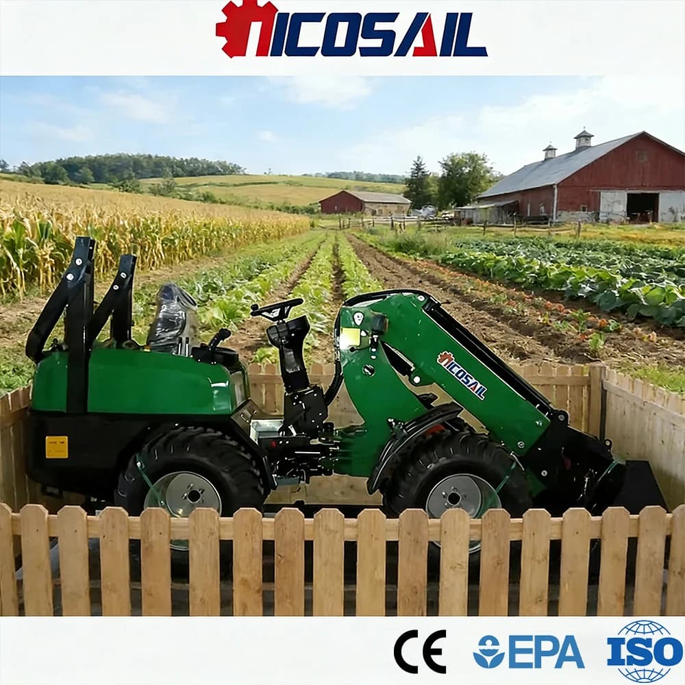 Mini Caricatore Telescopico Approvato CE Euro 5, Alta Efficienza, Funzionamento Semplice, Costruzione Robusta per Lavori Agricoli e Edili