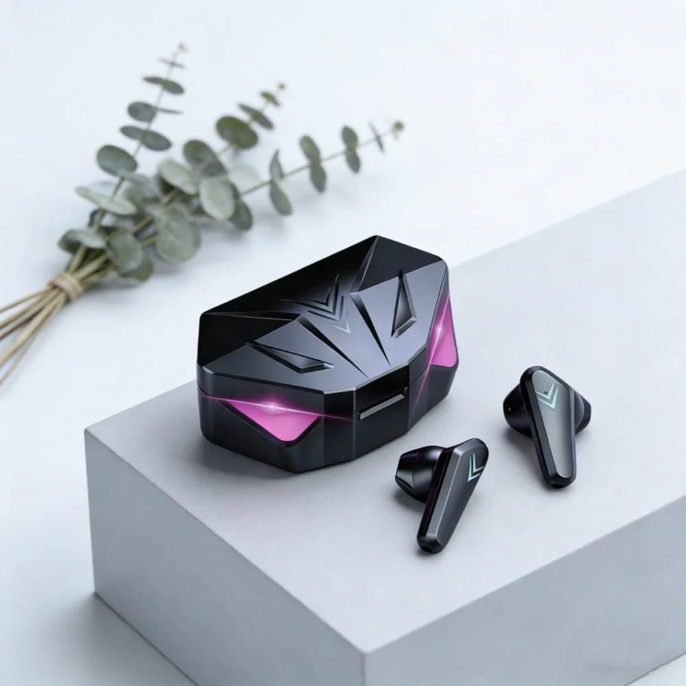 Auricolari TWS Bluetooth Wireless per Gamer, Cuffie con Bassa Latenza 65ms, Auricolari per Tutti gli Smartphone