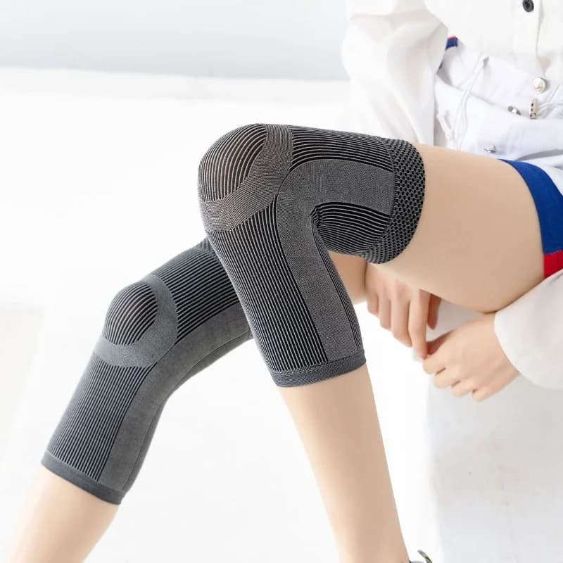 1 paio di ginocchiere elastiche supporto per ginocchio tutore gamba artrite lesioni manica fasciatura elastica tutore per caviglia supporto per ginocchio