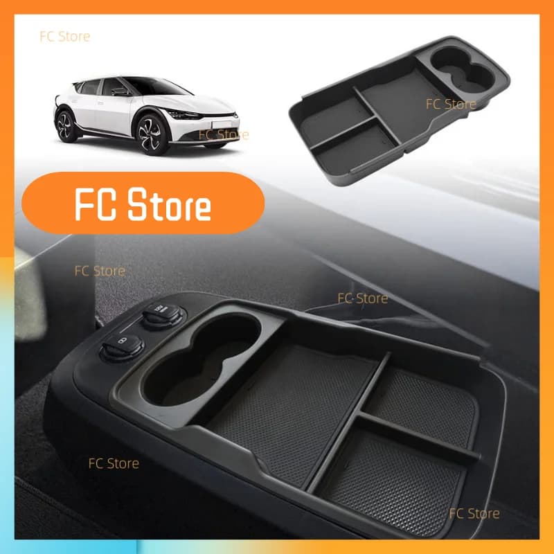 For 2025 2022-2024 Kia EV6 Lower Center Console Organizer Box Accessories Tray Interior Accessories Storage Box