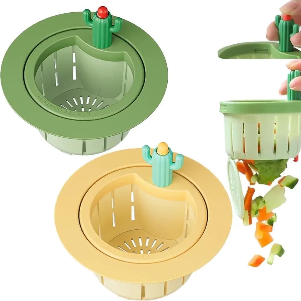 Anti-clogging Cactus Kitchen Sink Drain Strainer Leakage-proof Food Waste Catcher Plug Filter Basket With Washer