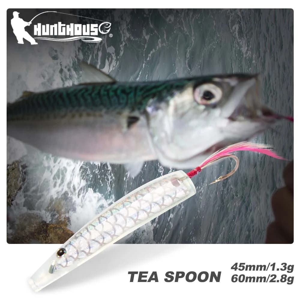 Hunthouse Plastic Spinner Cucchiaio Fishing Recreation 6 pcs/Back Train Esca 60mm 2.8g Artificial Fishing Equipment for LW840 Musk