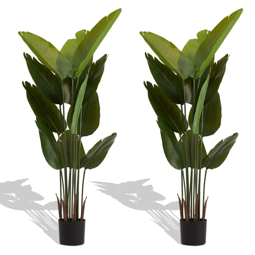 1.57 m Artificial Bird Bird Plant for Interior or Outdoor Home Decoration, Office or Garden, Set of 2 Pieces