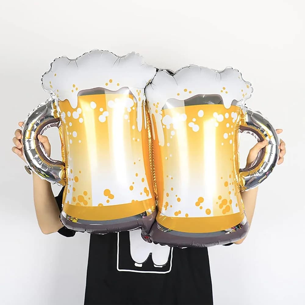 Set di 4 palloncini dell'Oktoberfest, palloncini in alluminio, palloncini per tazze di birra, adatti per decorazioni per feste di compleanno a tema, decorazioni per riunioni di amici, palloncini per decorazioni per feste dell'Oktoberfest di Monaco