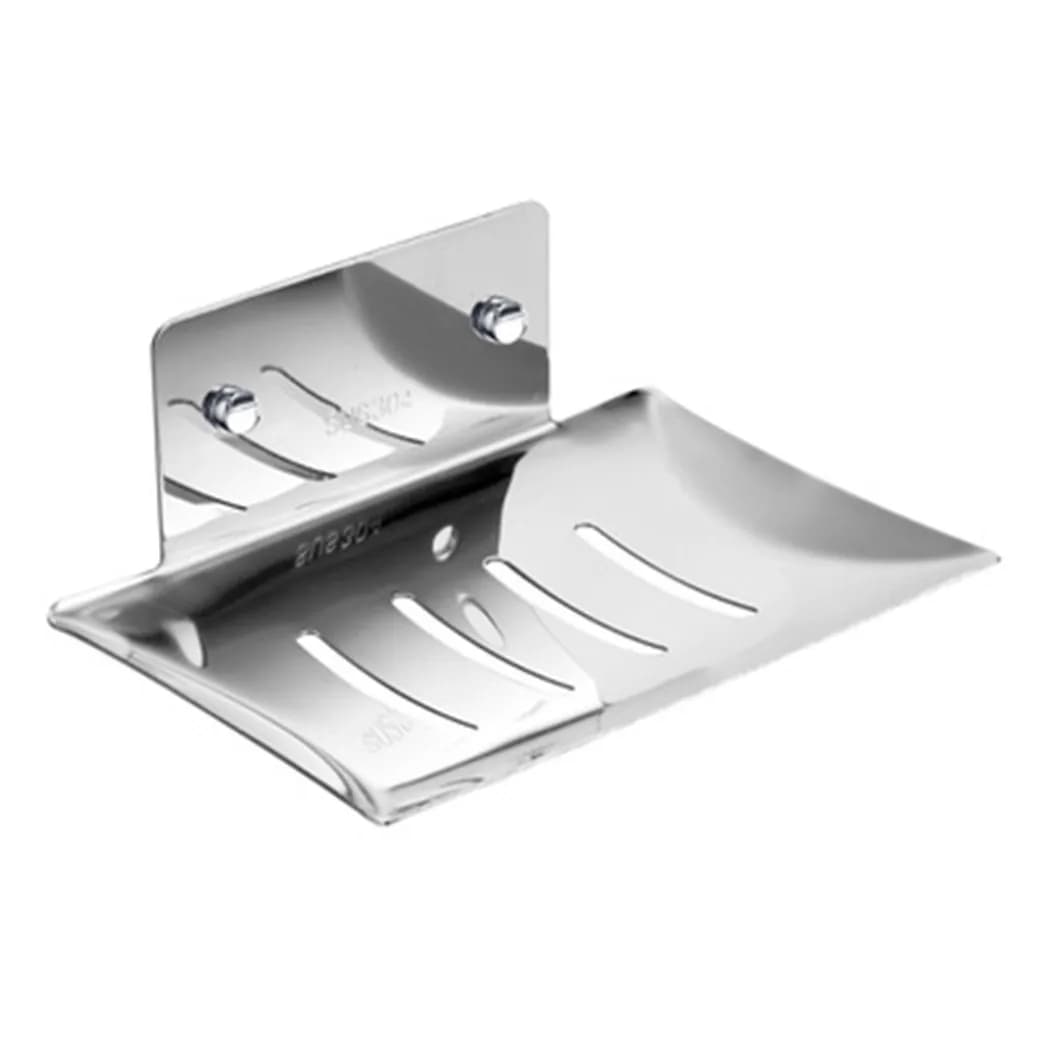 Portasapone da Bagno in Acciaio Inox Nero Spazzolato, Installazione Bidirezionale, Accessorio per il Bagno