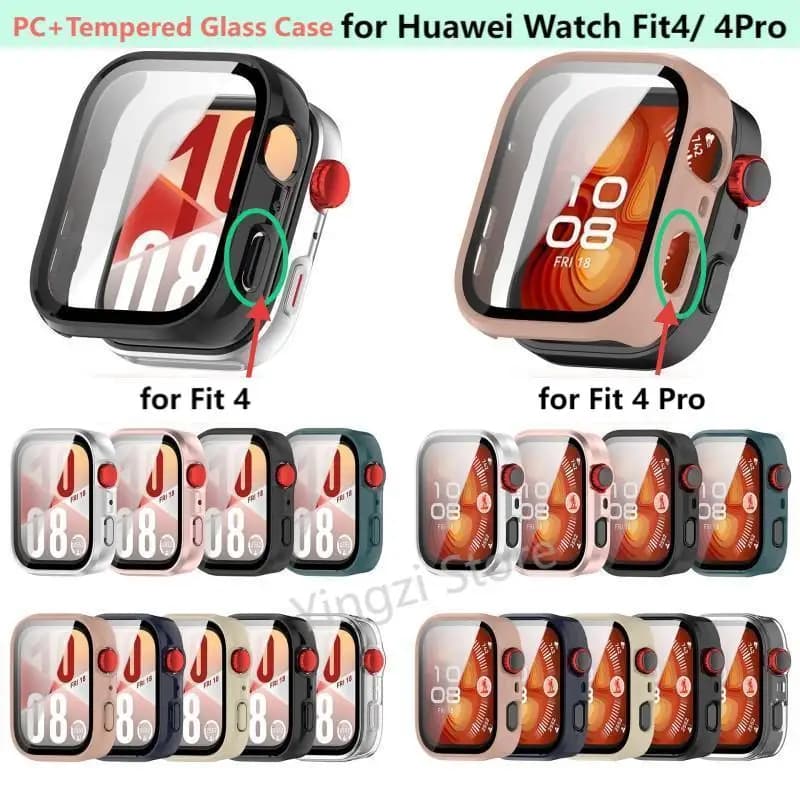 Custodia in vetro per Huawei Watch Fit 4 /4 Pro Protezione schermo Cornice paraurti per Huawei Watch Fit 4Pro Fit4 Cover Shell Accessori