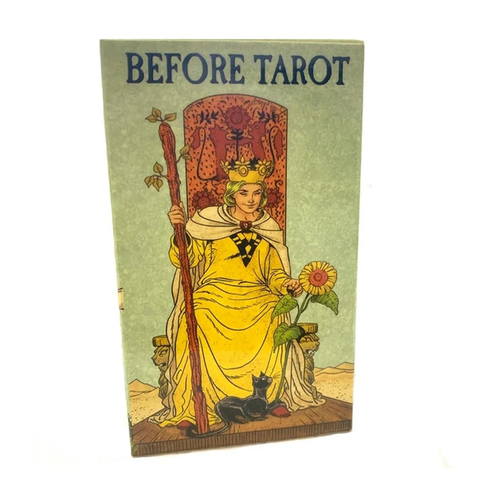 Before Tarot 78 Card Deck 10.4*6.1cm for Beginners Traditional Images Oracle Deck Divination Board Game Tarot Entertainment