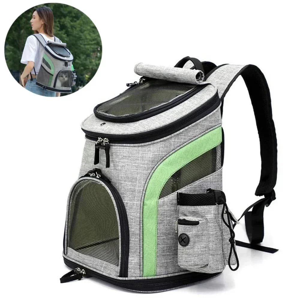Zaino porta animali Oxford di lusso per cani da viaggio portatile per gatti Borsa per animali Borse a tracolla per esterni Zaino da viaggio