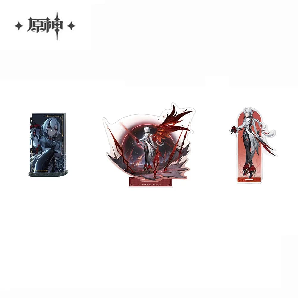 Sunsyea Ufficiale Genshin Impact Merch da miHoYo Arlecchino Acrilico Stand Ornament Collezione Anime The Knave Peruere