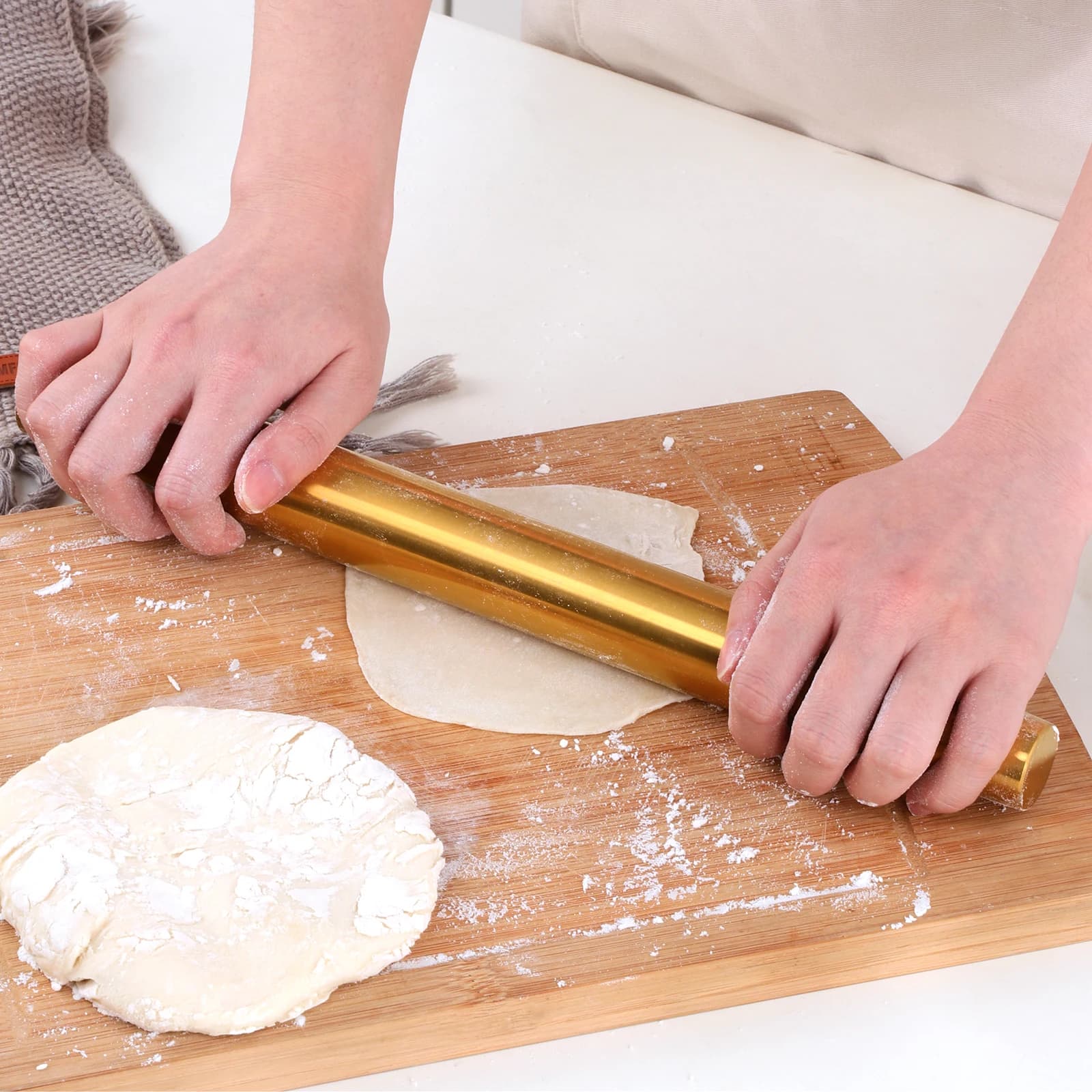 1 pz acciaio inossidabile opaco levigatura mattarello pizza pasta accessori per torte antiaderenti strumenti per la cottura del rullo da cucina