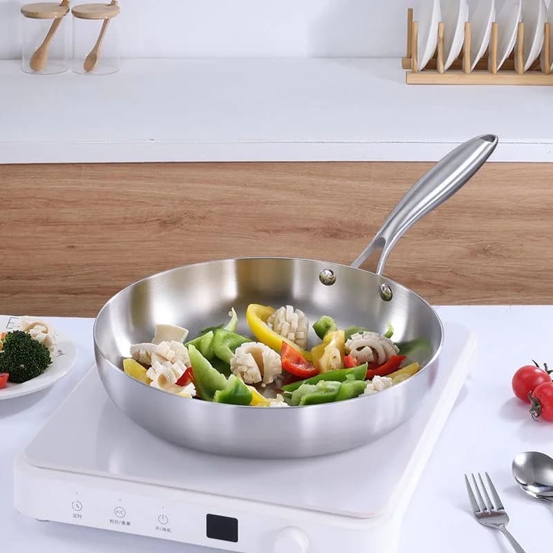 304 stainless steel pan, non-stick pan, steak pan, uncoated pan, kitchen pots