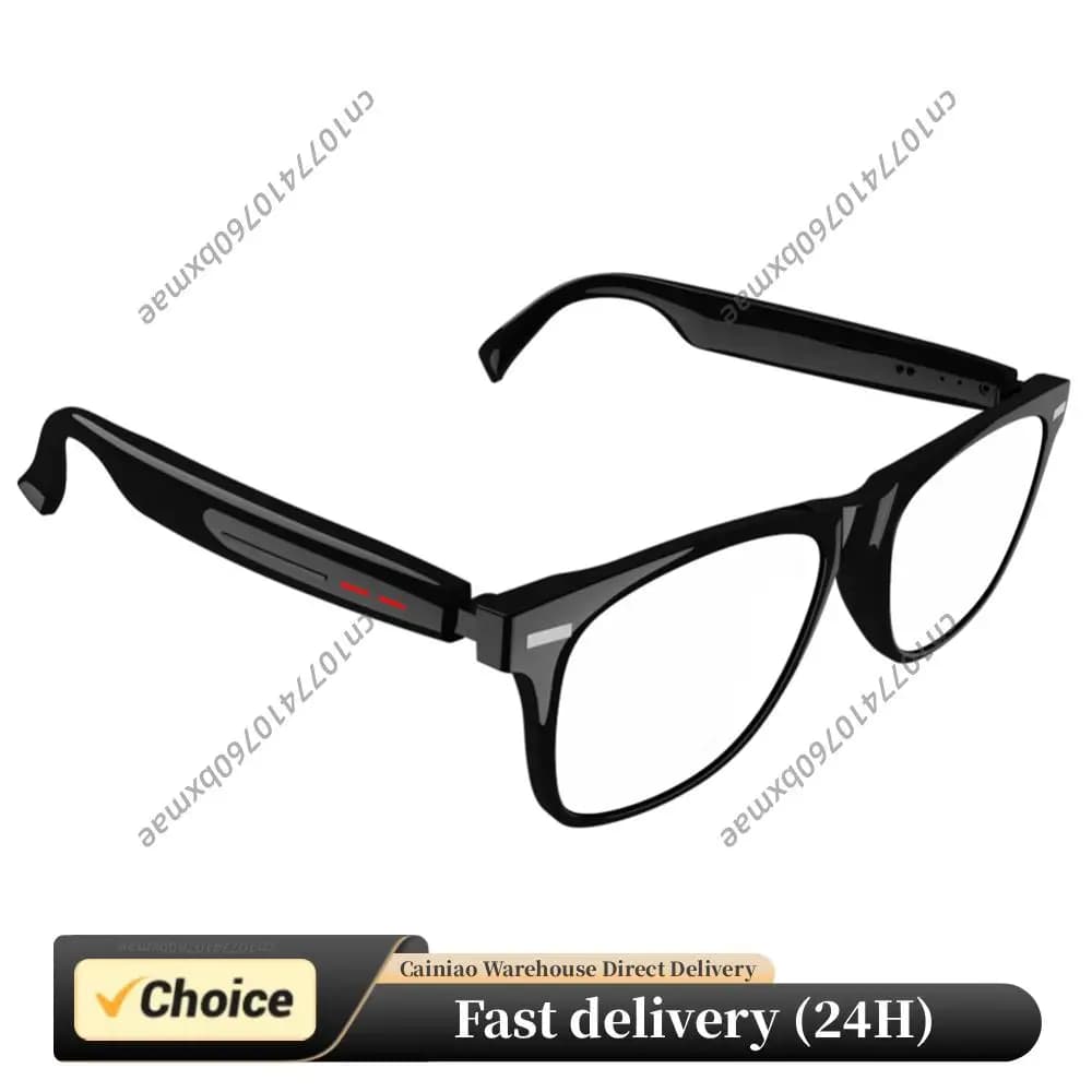 Glasses with Remote Shoe Camera, Outdoor Sports Glasses with Microphone and Integrated Speakers, Wearable Glasses for Men and Women
