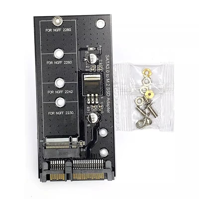 Adattatore SATA 3.0 a M.2 SSD, Scheda Convertitore B-M Key NGFF a 6Gbps, Confezione da 5 Pezzi