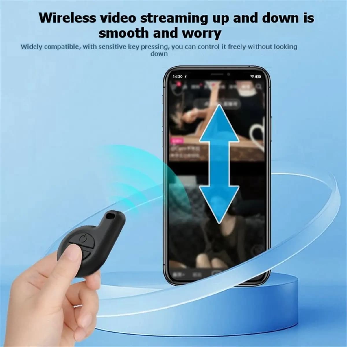 New Electronics Wireless Bluetooth Screen Scroll Remote Control Auto Slide Page Turner Lazy Phone Scroller for IOS Android Lazy