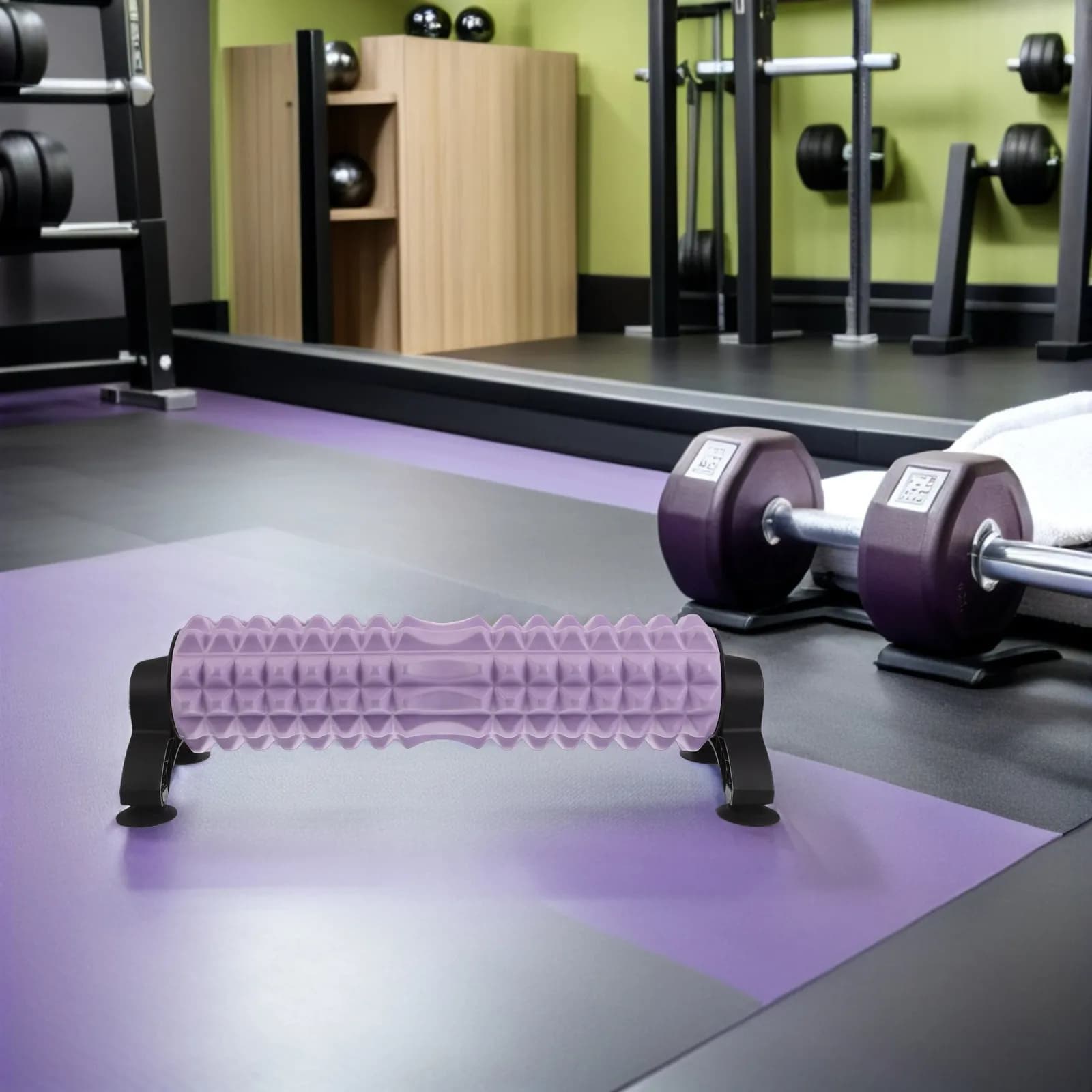 Rullo in Schiuma Solida per Yoga e Pilates, Recupero Muscolare, Rullo da Massaggio Portatile per Esercizi Schiena, Rilassamento Muscolare Profondo, Fitness