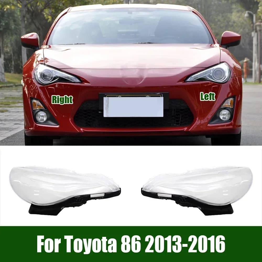 For Toyota 86 2013-2016 Headlight Cover Transparent Headlamp Shell Lamp Shade Lens Replace Original Lampshade Plexiglass