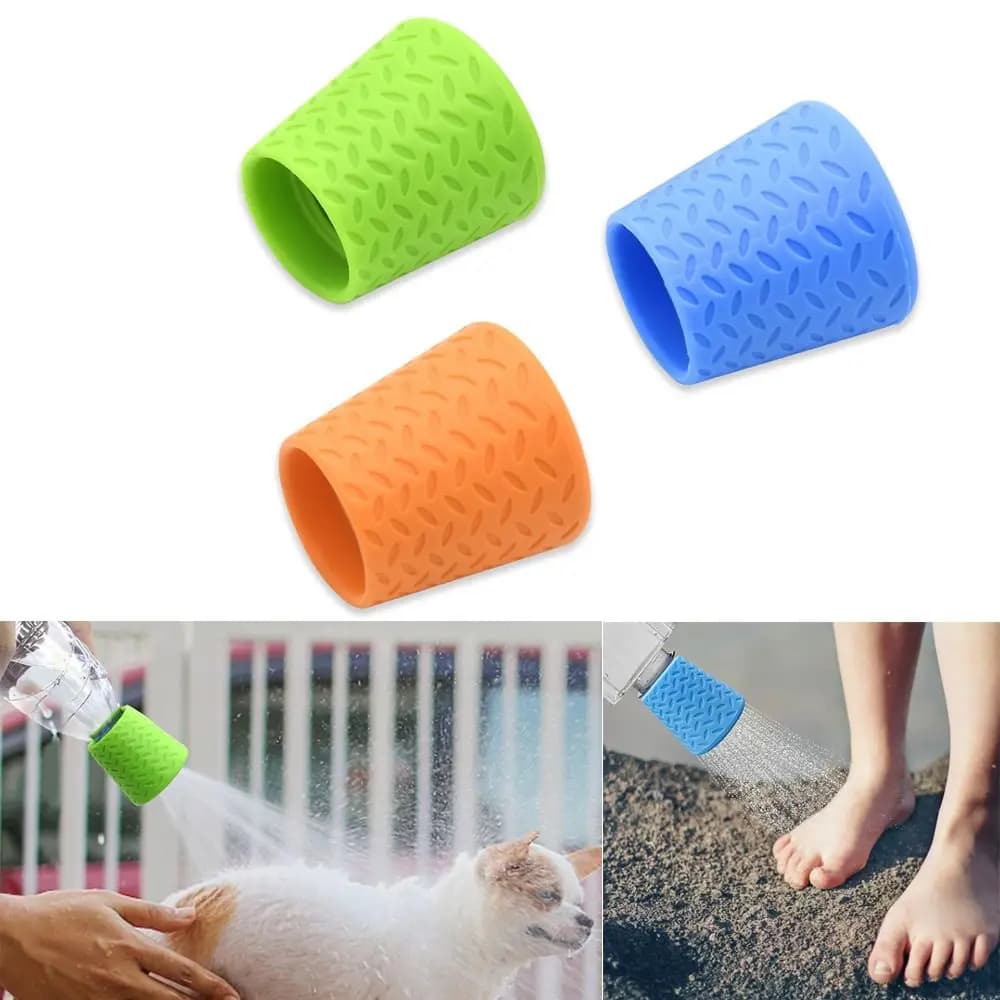 Doccetta in silicone per animali domestici, universale per borracce, accessori per la pulizia, spray per la doccia dei cani
