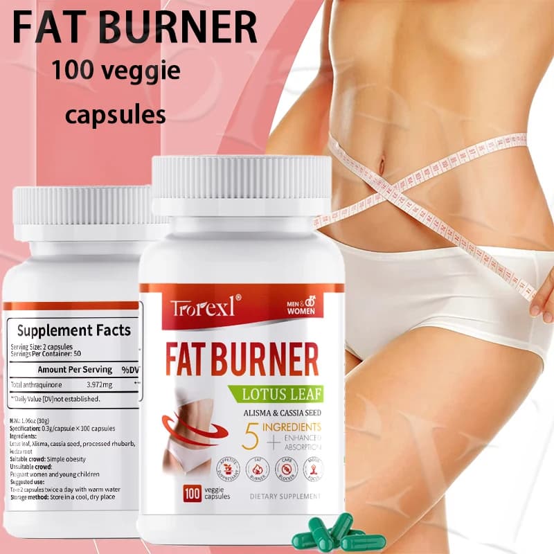 Best Diet Supplement- Lotus Leaf & Alisma Capsules for Women & Men- Belly Fat Burner-Carb Blocker-Metabolism Booster