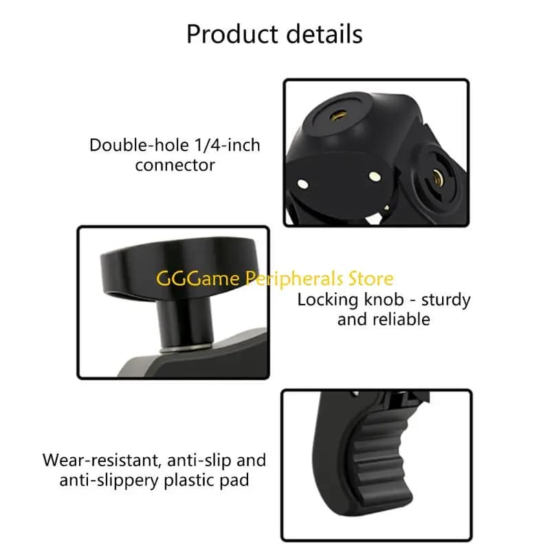 Staffa adattatore U55B per supporti per telefono con fotocamera Motociclette Doppi fori per vite da 1/4 adatti per tubi da 13-48