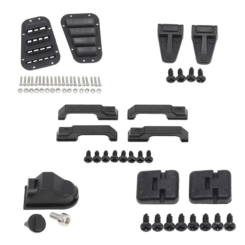 Cerniere per porte Griglia del cofano Maniglie per porte Coperchio del motore Cerniera Tappo del serbatoio del carburante per r TRX-4 TRX4 Defender D90 RC Parti di aggiornamento Accessori