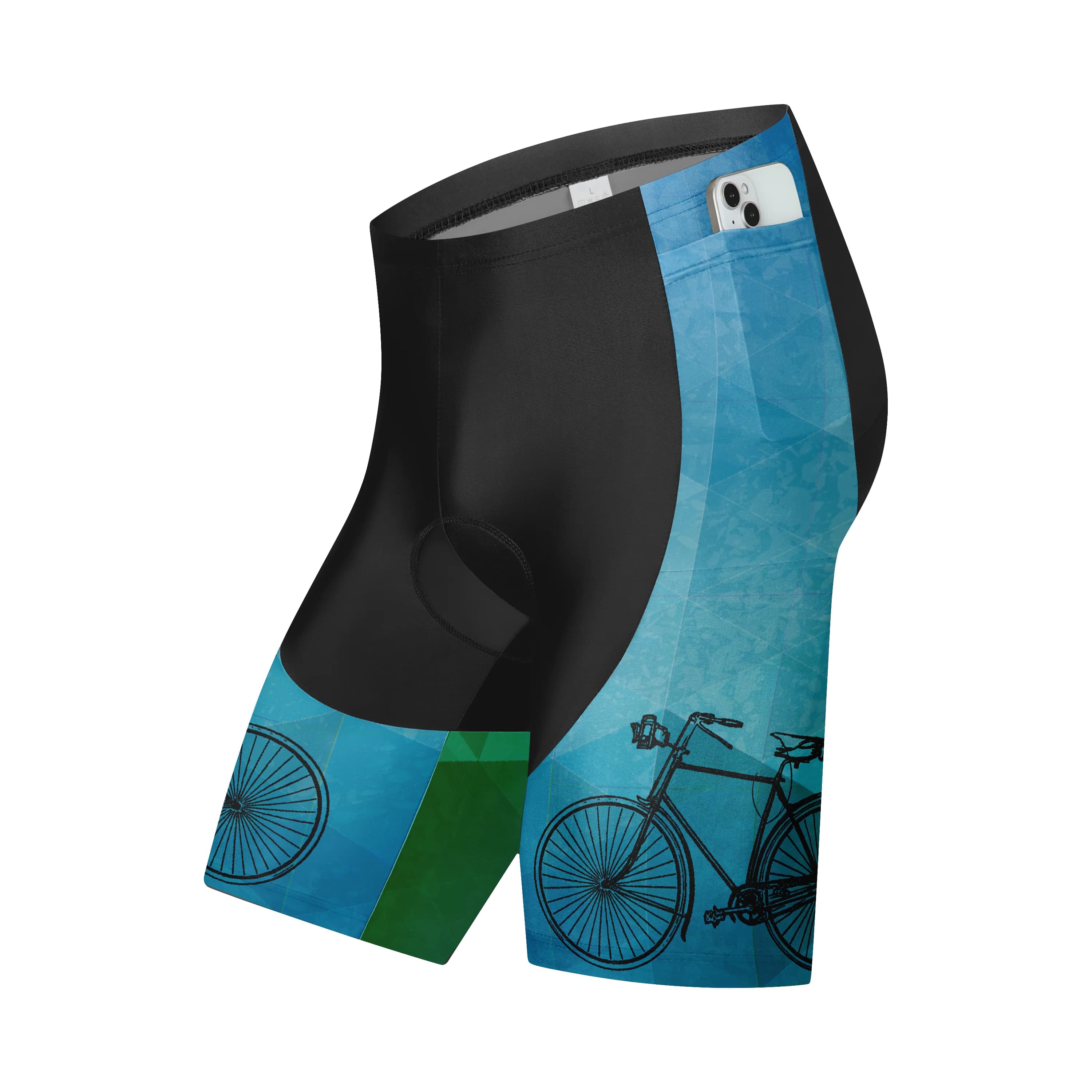 Men Cycling Shorts Pocket 9D Gel Padded Bike Shorts Men Road Biking Riding Half Pants Tights