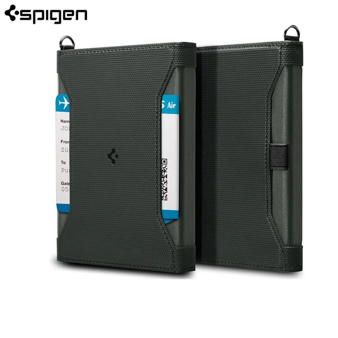 Spigen Universal Passport Holder Case Bag With RFID Blocking Original Wallet Card Anti Drop Theft Protective Gifts Card Case