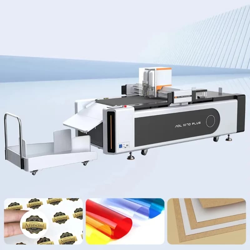 High-Speed Digital Popular Model AOL CNC Vinyl Sticker Cutter with Vacuum and CCD Camera, Available from Spot