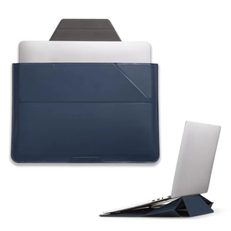 Custodia per laptop da 14 pollici per MacBook Air/Pro, Dell/HP/Lenovo/Asus: borsa 2-in-1 premium in neoprene grigio antracite con supporto e funzione espandibile