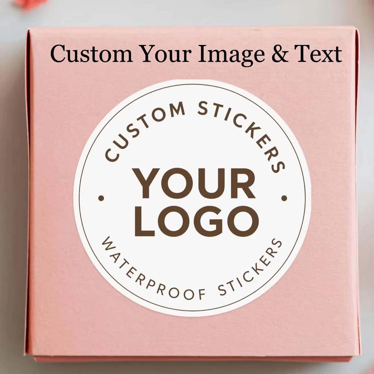 24-96Pcs Custom Round Stickers Clear Waterproof High Adhesive Personalized Labels Custom Image Text Printing