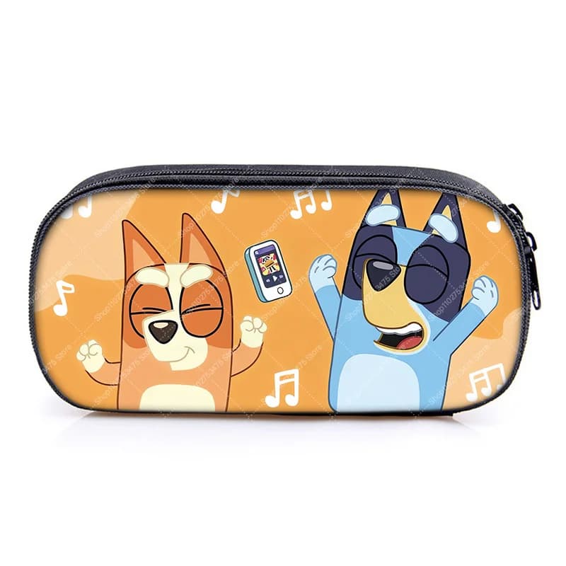 Astuccio per Penne con Stampa Anime per Studenti, Articoli Scolastici, Borsa per Matite Cartoon Bluey e Bingo, Simpatica Custodia Kawaii per Cancelleria, Regali 2026