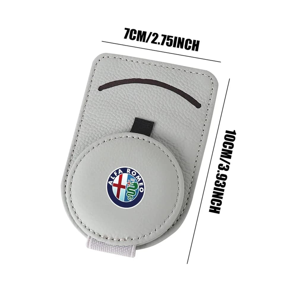 Car Sun Visor Mount Glasses Clip Sunglasses Holder PU Leather Eyeglasses Case Storage Accessories For Alfa Romeo Sportiva 147
