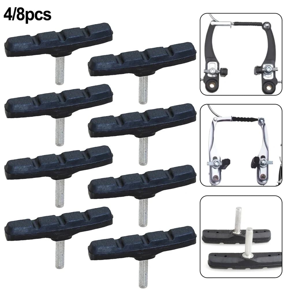 Pastiglie Freni Bici Set Kit Freni Strada Mountain Ciclo Bicicletta Gomma V-Brake Blocks Scarpe Con Dado Esagonale Strumenti E Spessori Pastiglie Bici