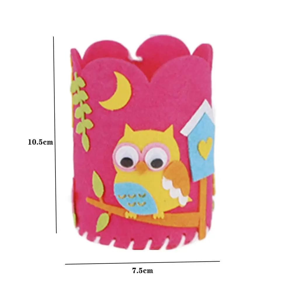 Regali Creativi, Artigianato per Bambini, Kit Fai-da-Te in Tessuto Non Tessuto, Portapenne Artigianale, Contenitore per Penne Fai-da-Te