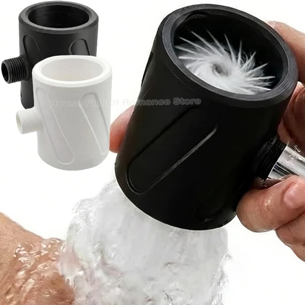 Nuova Soffione Doccia Circolare a Spruzzo con Stampa 3D, Doccia a Mano ad Alta Pressione con Flusso d'Acqua Controllabile per il Bagno Maschile