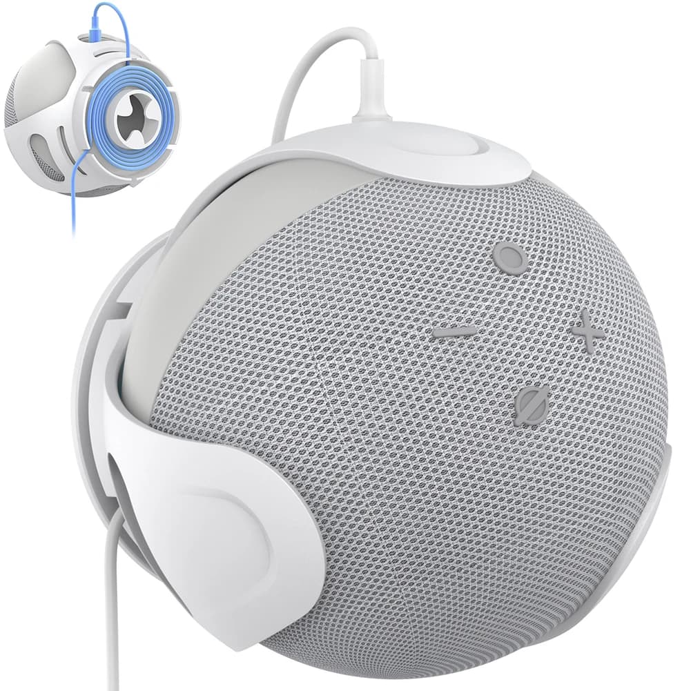 Supporto per altoparlante portatile compatibile con Bluetooth con gestione dei cavi Supporto per altoparlante compatibile con Bluetooth per Echo Dot 5/4