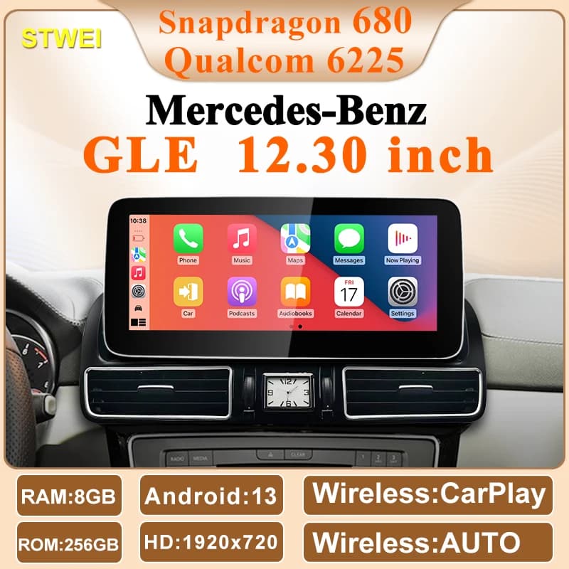 STWEI Nuovo 12.3 pollici Android13 Wireless CarPlay AUTO Per Mercedes Benz GLE AMG C63 NTG Lettori Auto GPS Schermo Multimediale Cruscotto