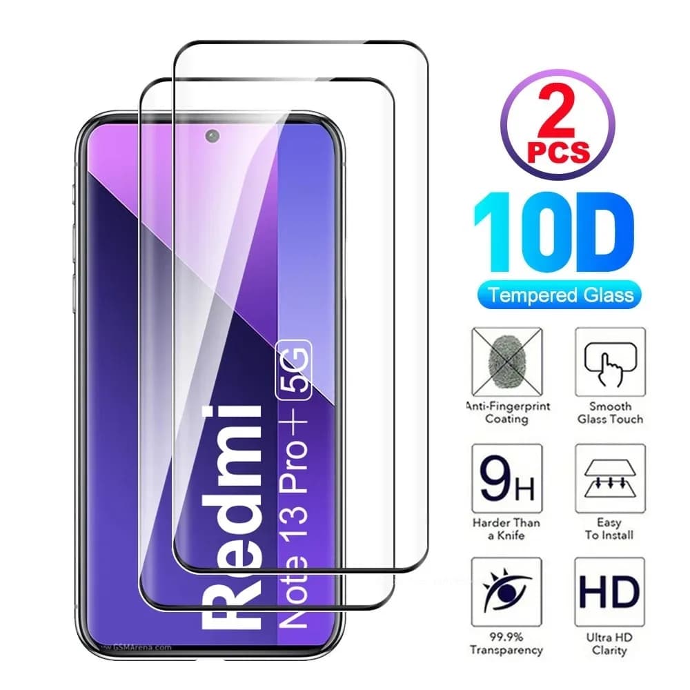 2 pezzi Readmi Note13proplus 5G vetro protettivo trasparente per Xiaomi Redmi Note 13 Pro Plus 5G 2023 protezione schermo curva con colla completa