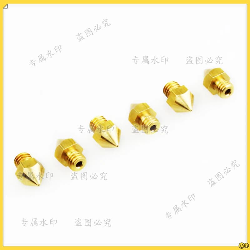 Anet 3D Printer Nozzles 5pcs 0.2/0.3/0.4/0.5mm M6 Extruder MK8 Copper Nozzle for A6 A8 E10 E16 CR-10 Ender-3 ET4 ET5X 3D parts